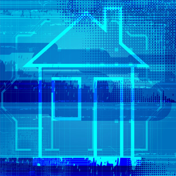 抽象建筑背景的蓝图家园图片下载