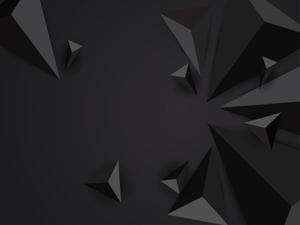 黑色的多边形形状在黑暗的背景图片下载