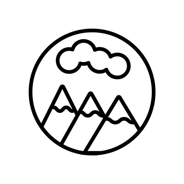 地质图标矢量孤立在白色背景，地质标志图片下载