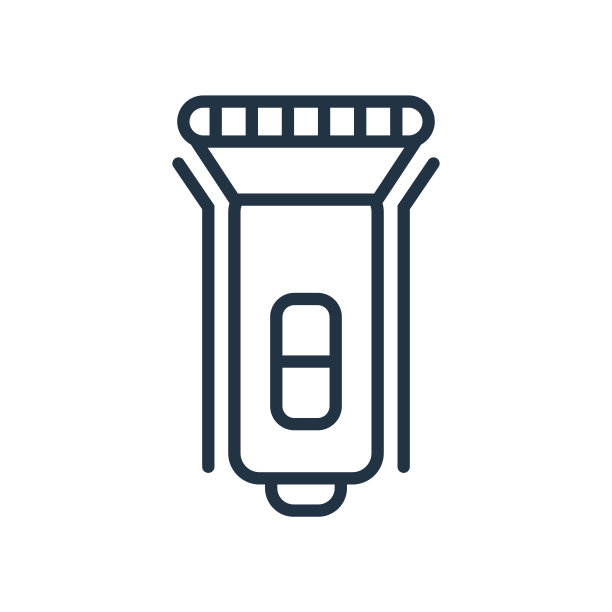 手电筒图标矢量隔离在白色背景，手电筒标志图片下载