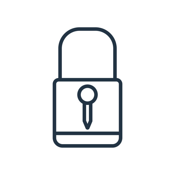 锁定图标矢量隔离在白色背景，锁定标志图片下载