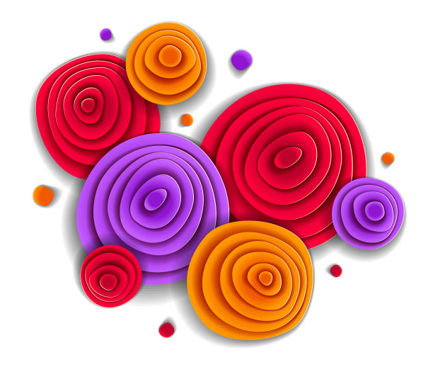 设计与花剪纸风格，矢量花卉插图。婚礼请柬或浪漫贺卡。图片下载