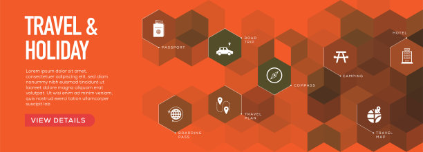 旅游和假日横幅设计图片下载