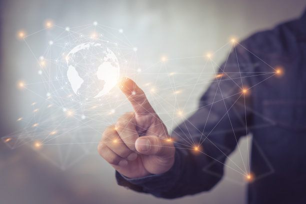 全球网络和商人。图片下载