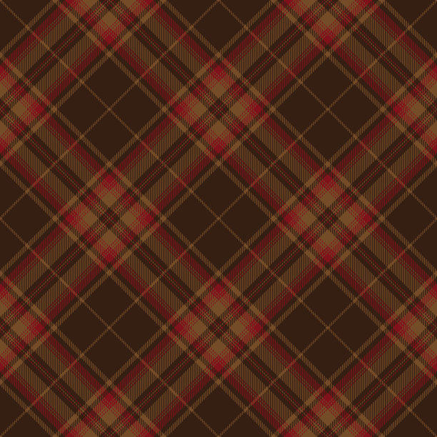 棕色和红色苏格兰格子花格纺织图案图片下载
