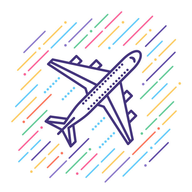 商业航空公司航线图标图片下载