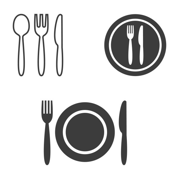 一组咖啡馆图标在白色的背景。图片下载