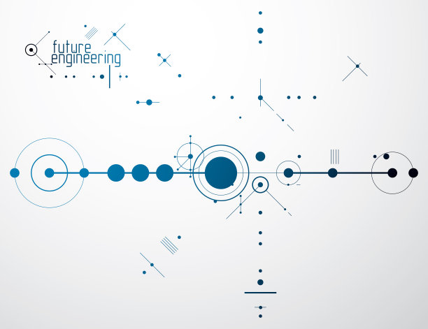 未来的抽象矢量技术背景。机械工程墙纸。图片下载