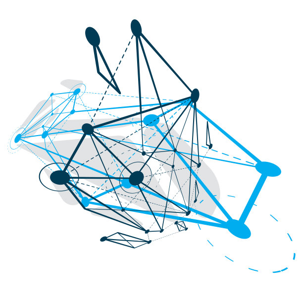 三维工程矢量背景，抽象多边形形状。建筑业插图。图片下载