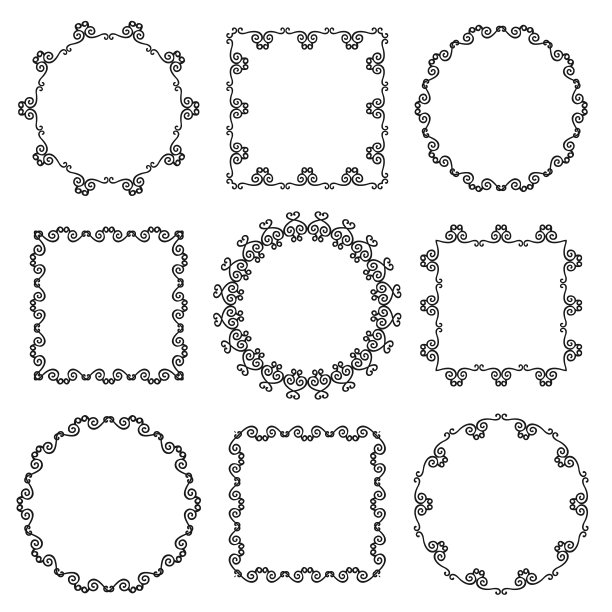 收集手绘装饰框架素材图片