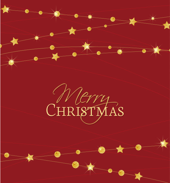 圣诞节金色星星图片下载