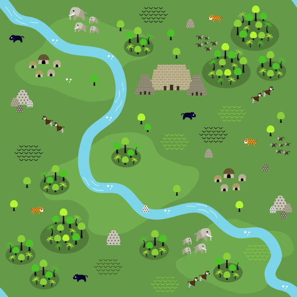 无缝丛林地图模式(变体A)图片下载