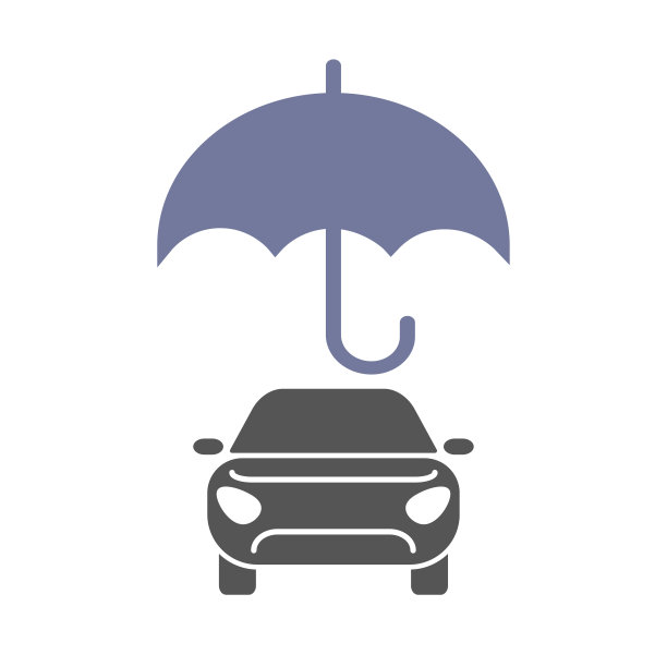汽车保险标志图标。保护的象征。矢量图标图片下载