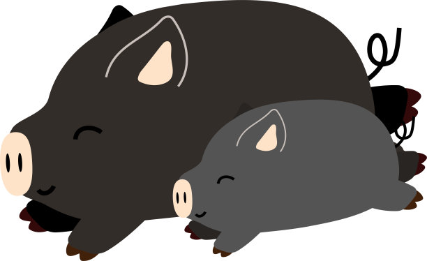 可爱的猪插图图片下载