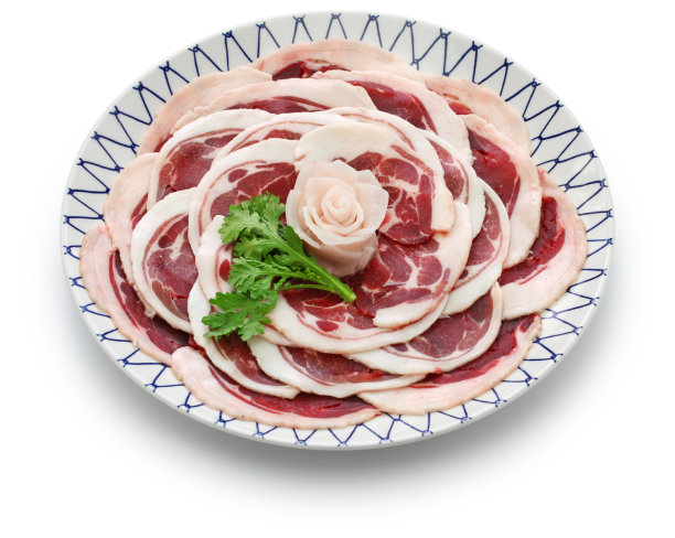 植物藤锅食材，日本野猪肉火锅图片下载