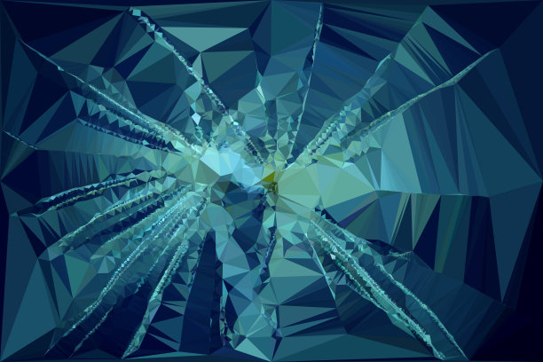 蓝色多边形背景图片下载