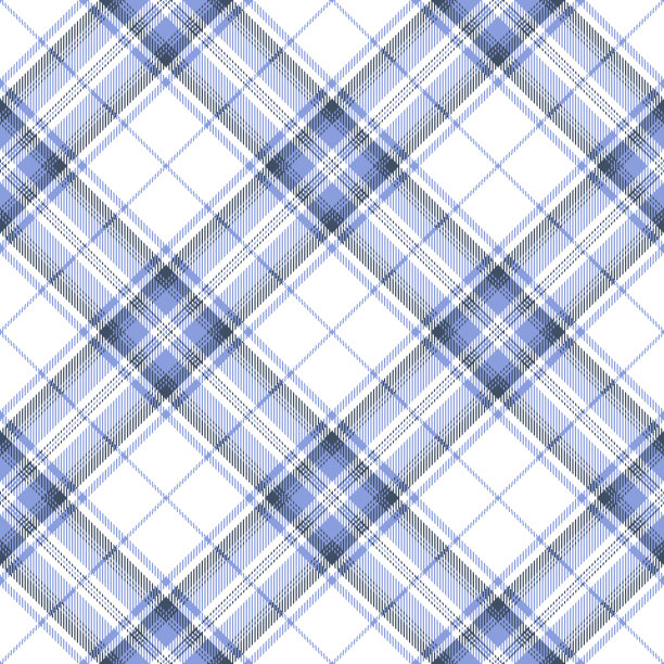 蓝色和浅蓝色苏格兰格子花格纺织图案图片下载