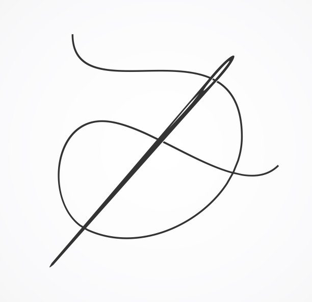 黑色轮廓或轮廓针和线。向量图片下载