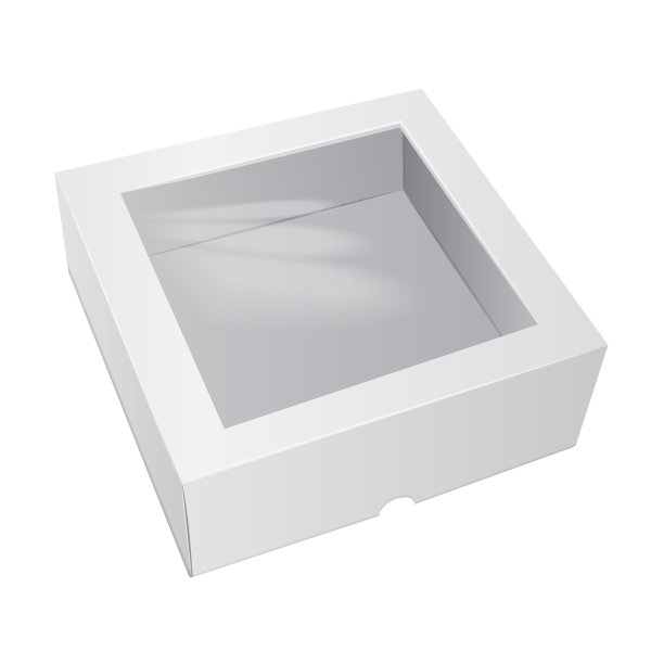 纸板蛋糕白盒子。适用于快餐、礼品等。矢量模型。带包装。模板的包。图片下载