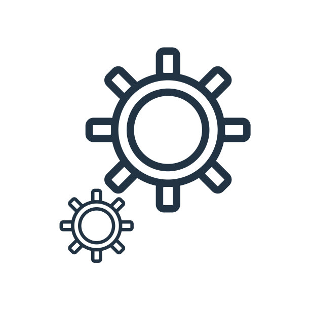 设置图标矢量隔离在白色背景，设置标志图片下载