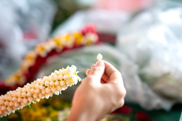 手工制作茉莉花花环图片下载