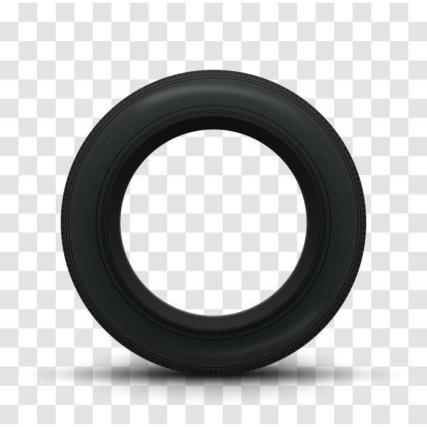 向量轮胎。真实的汽车轮胎与阴影图片下载