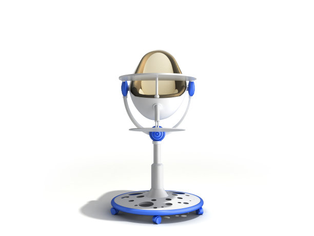 现代婴儿椅喂养3d渲染图像为广告上的白色图片下载