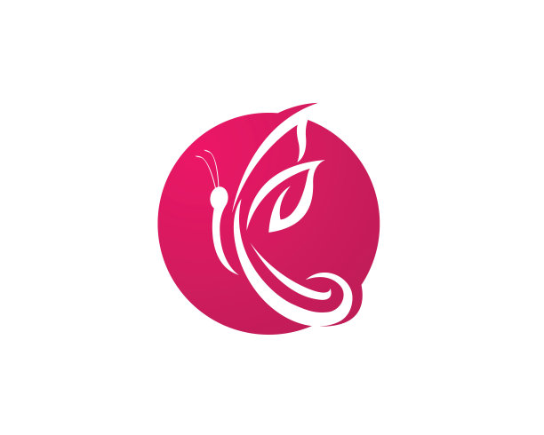 蝴蝶标志矢量图片下载