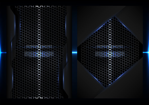 技术集合抽象现代网络空间背景卡片模板向量图片下载