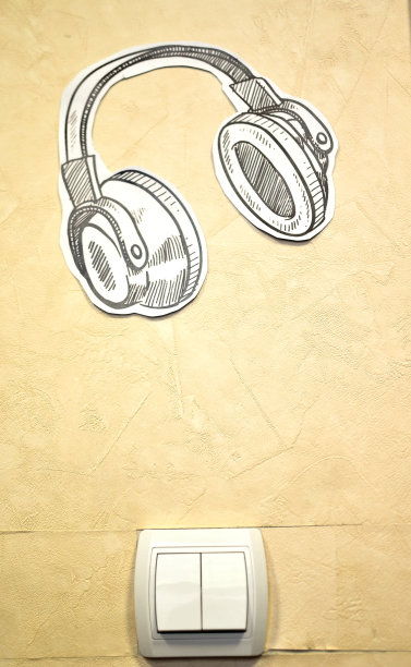素描的耳机图片下载
