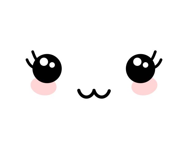 可爱卡哇伊风格的脸向量图片下载