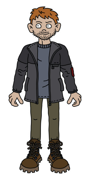 穿夹克的滑稽男人图片下载