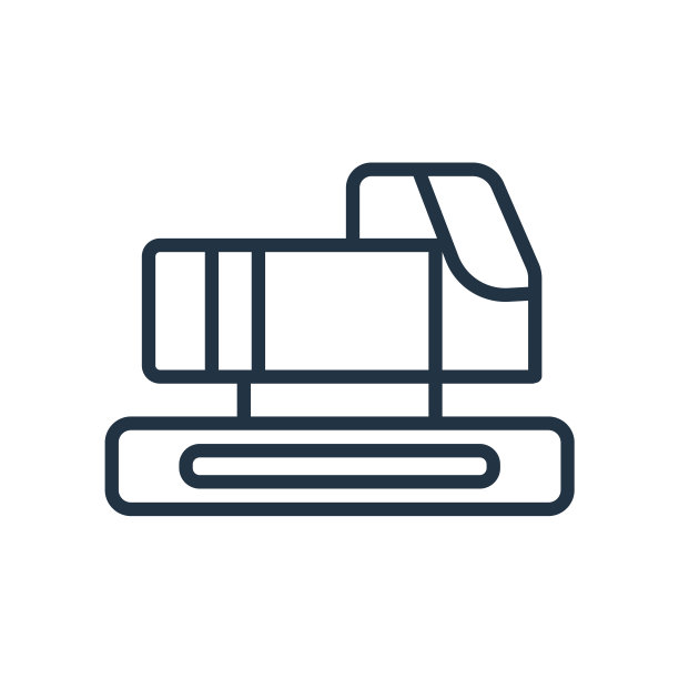 挖掘机图标矢量孤立在白色背景上，挖掘机标志图片下载