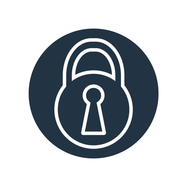 挂锁图标矢量隔离在白色背景，挂锁标志图片下载