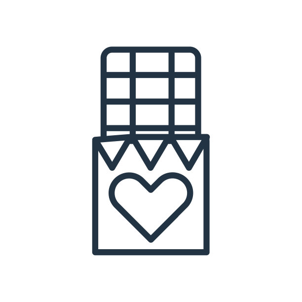 巧克力图标矢量孤立在白色背景，巧克力标志图片下载