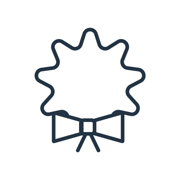 花圈图标矢量孤立在白色背景，花圈标志图片下载