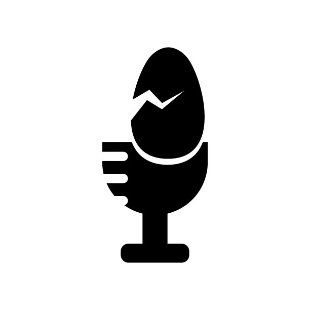 鸡蛋图标矢量孤立在白色背景，鸡蛋标志，食物和水果符号图片下载