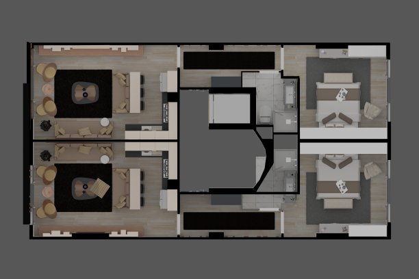 3d渲染公寓平面图图片下载