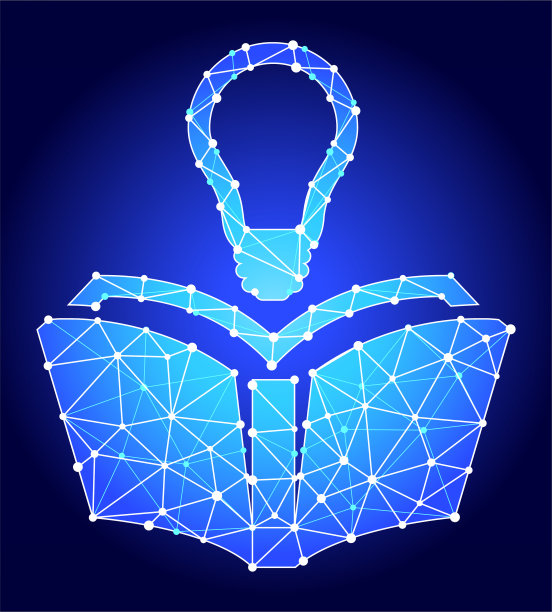 阅读思路蓝色三角形节点向量模式图片下载