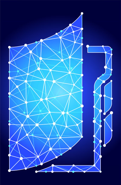 文件蓝色三角形节点向量模式图片下载