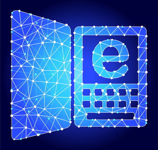 在线阅读蓝色三角形节点向量模式图片下载