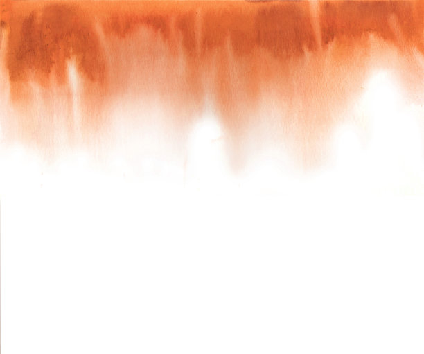 水彩抽象渐变橙色在白色的背景图片下载