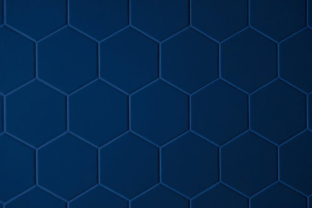 瓷砖抽象纹理六角形图案背景深蓝色图片下载