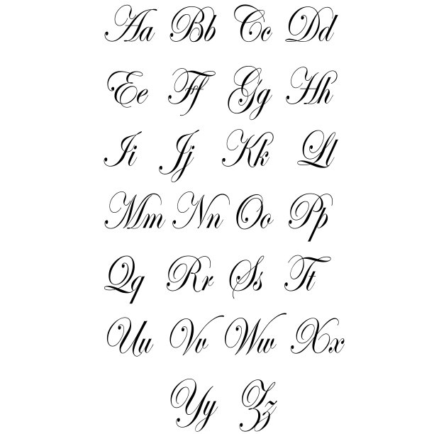 英语字母表的向量图片下载