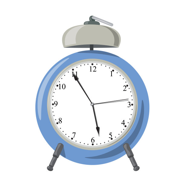 带有铃铛和刻度盘的矢量闹钟。矢量图形。图片下载