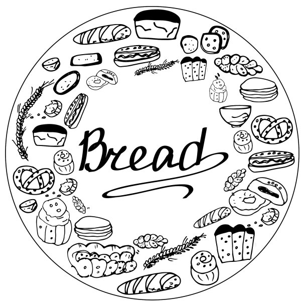 标志的面包。矢量插图。图片下载