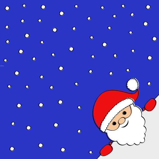 雪花背景上的圣诞老人矢量素材图片下载