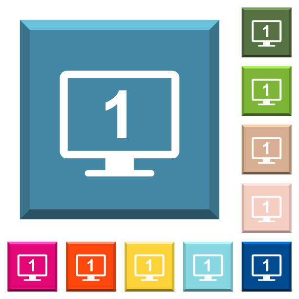 主要在带边的方形按钮上显示白色图标图片下载