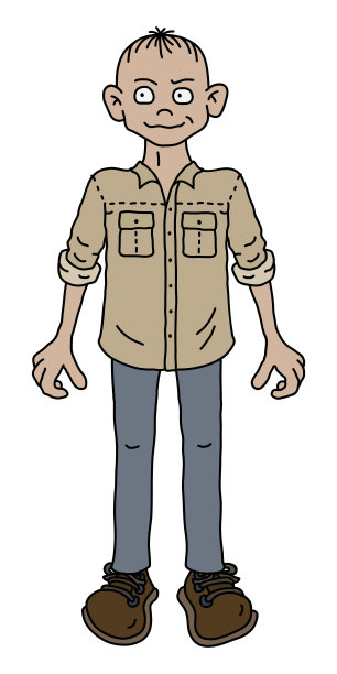 穿沙衬衫的滑稽男人图片下载