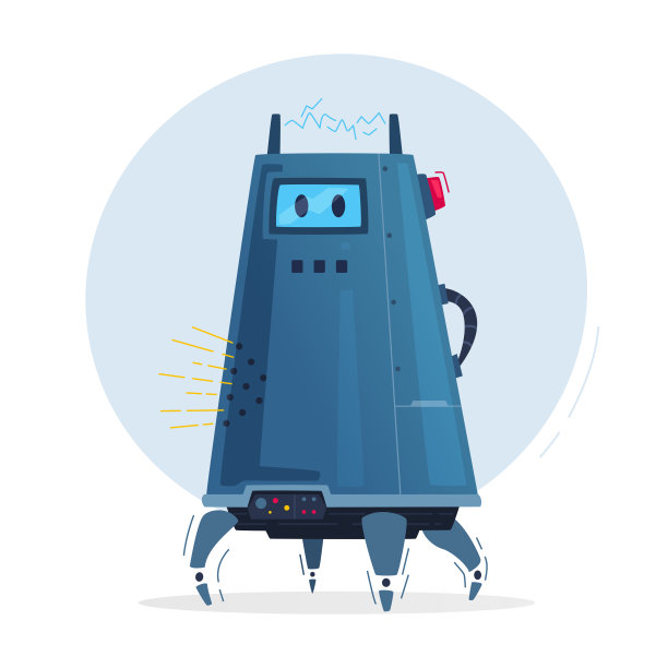机器人的性格。科技的未来。卡通矢量图图片下载